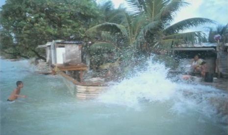 Tuvalu woman doing her laundry.